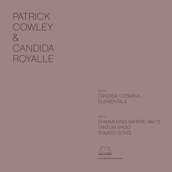 Patrick Cowley & Candida Royalle : Candida Cosmica (12", EP, Comp, RM)