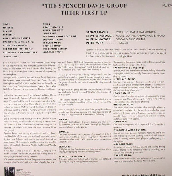 The Spencer Davis Group : Their First LP (LP, Album, Ltd, RE, cle)