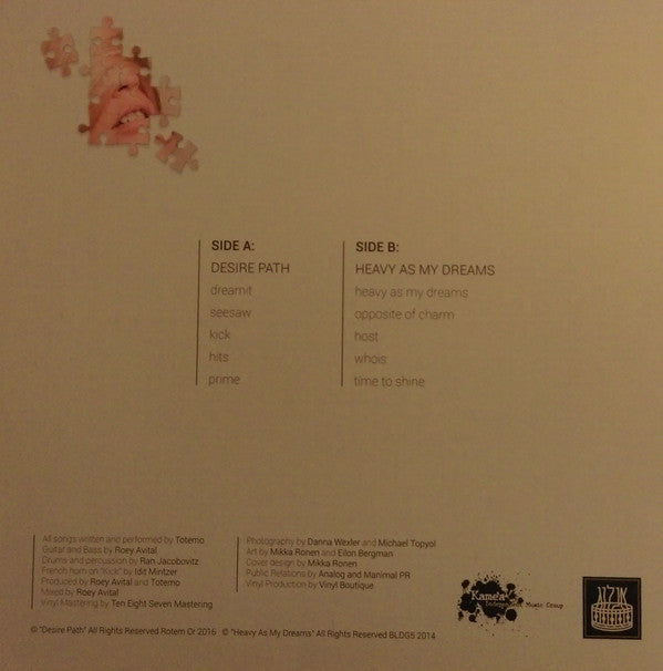 Totemo : Desire Path / Heavy As My Dreams (LP, Comp)