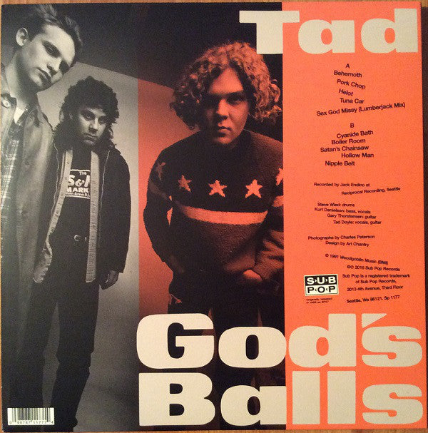 Tad : God's Balls (LP, Album, Ltd, RE, RM, Ora)