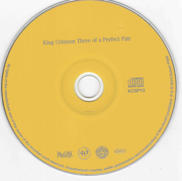 King Crimson : Three Of A Perfect Pair (CD, Album, RE + DVD-V, Album, Multichannel, NTSC +)