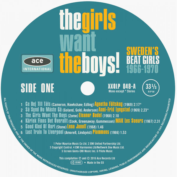 Various : The Girls Want The Boys! Sweden's Beat Girls 1966-1970 (LP, Comp, Whi)