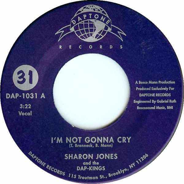 Sharon Jones & The Dap-Kings : I'm Not Gonna Cry / Money Don't Make The Man (7", Single)