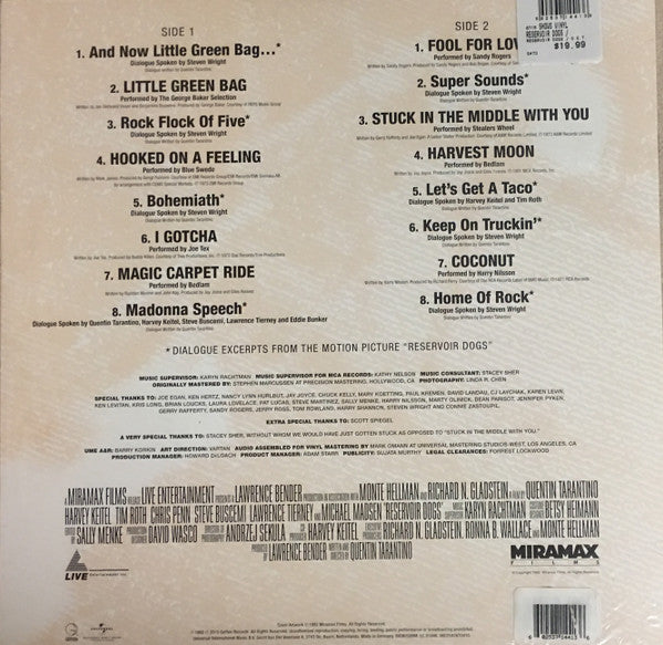 Various : Reservoir Dogs (Original Motion Picture Soundtrack) (LP, Comp, RE, 180)