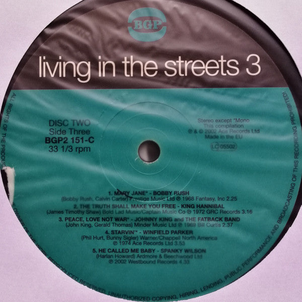 Various : Living In The Streets 3 - Busting Out Of The Ghetto (2xLP, Comp)