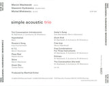 Marcin Wasilewski / Sławomir Kurkiewicz / Michał Miśkiewicz : Simple Acoustic Trio : Trio (CD, Album)